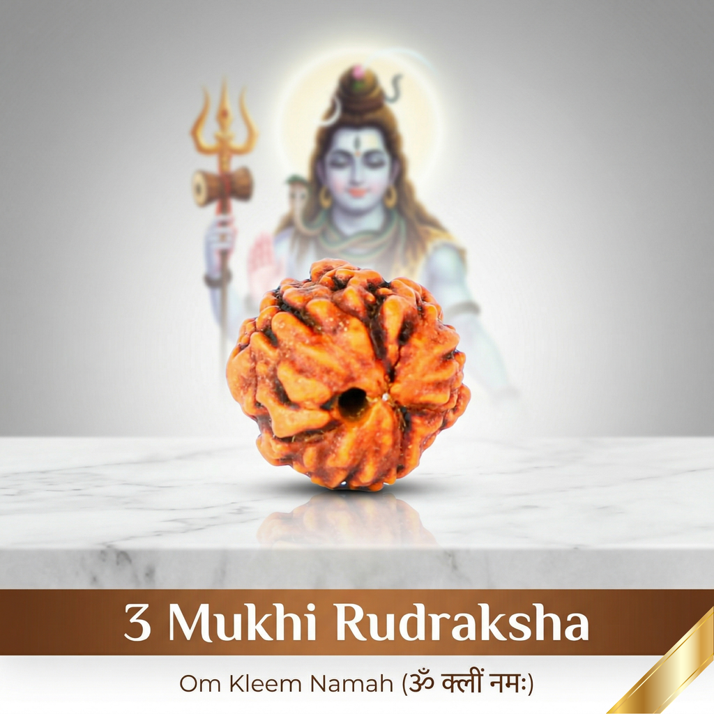 Natural 3 Mukhi Rudraksha (Nepali)