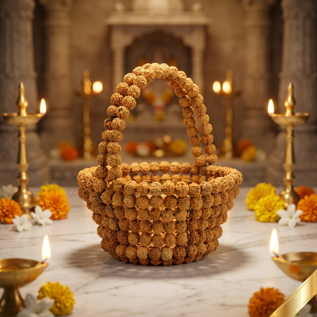 Spiritual Rudraksha Puja Tokri (Puja Basket)