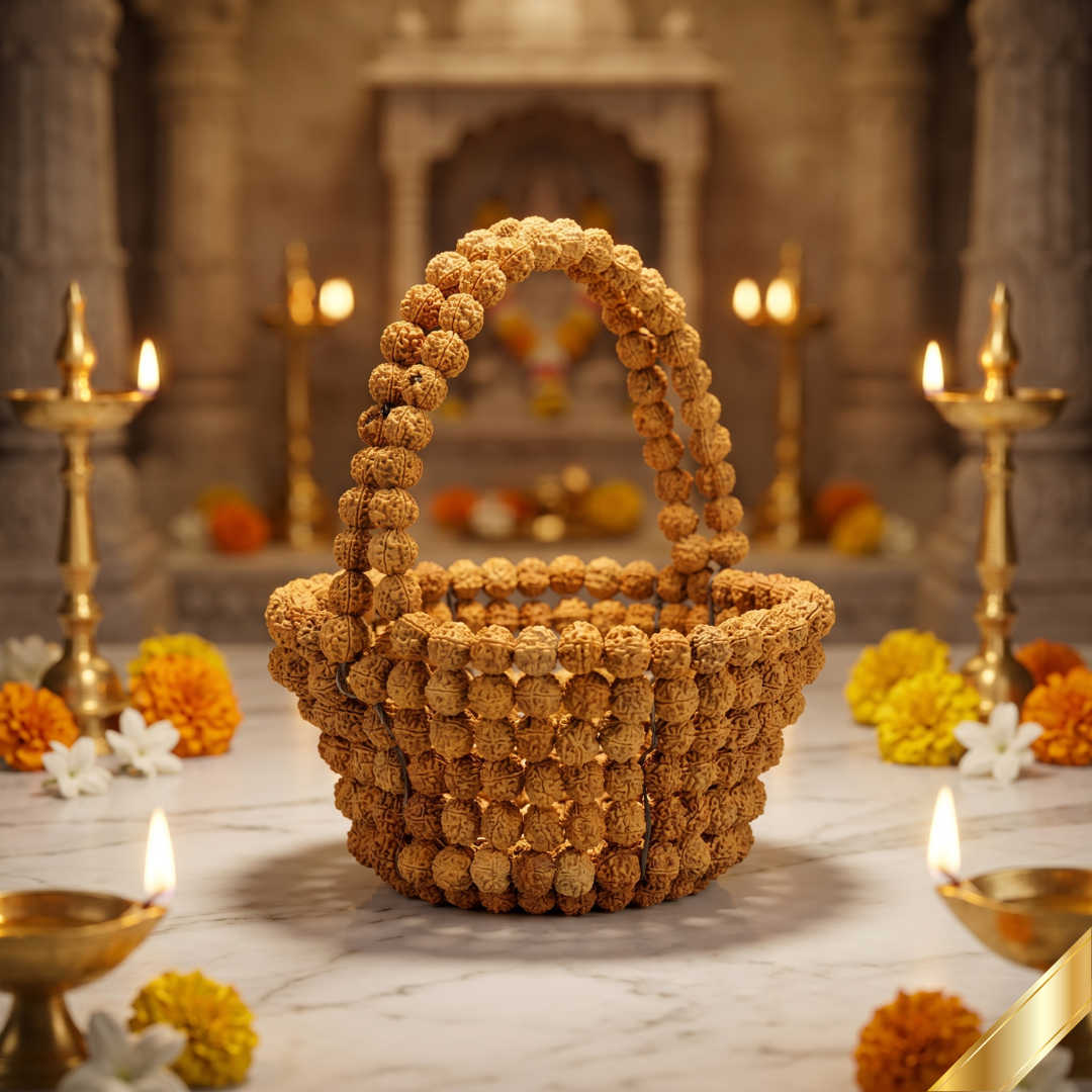 Spiritual Rudraksha Puja Tokri (Puja Basket)