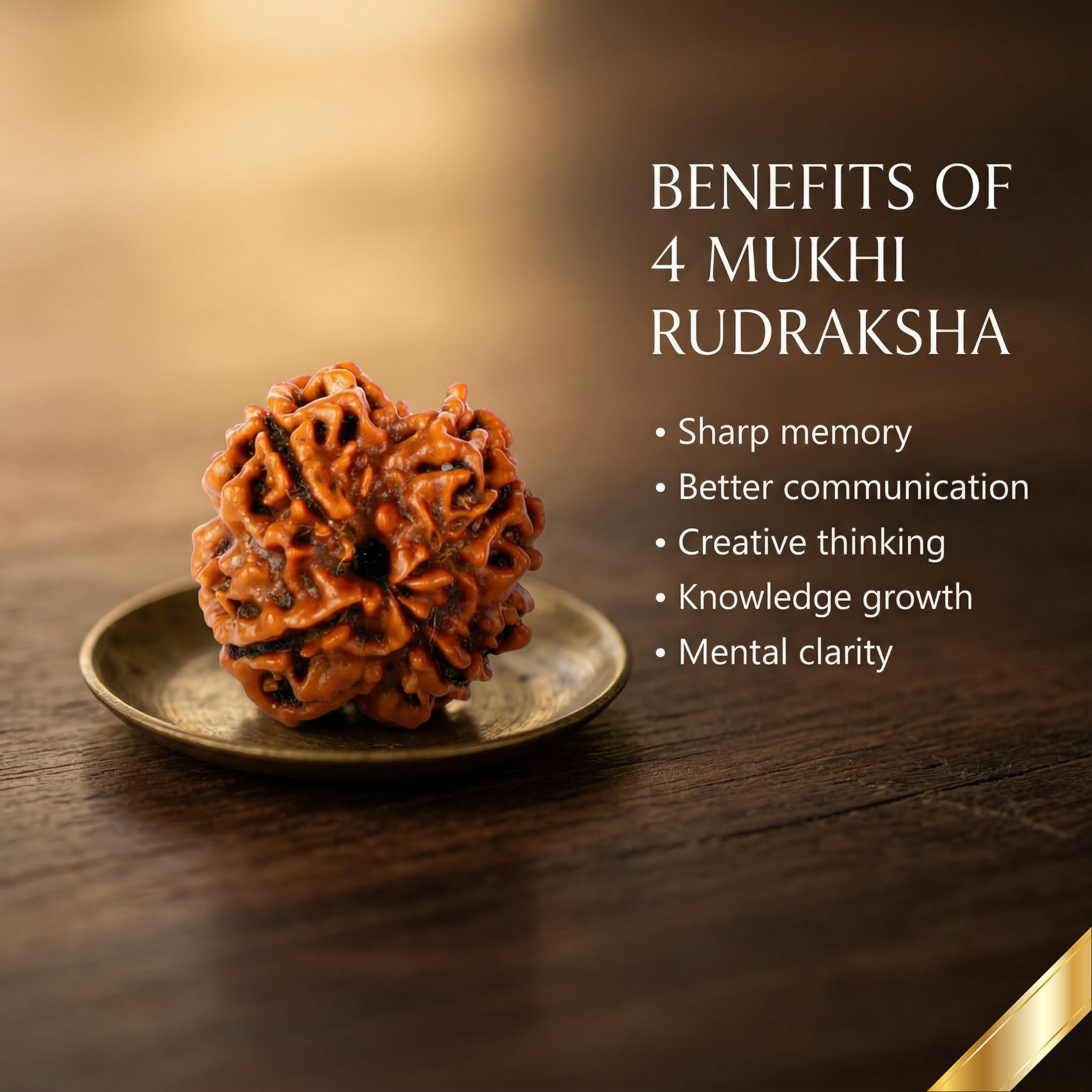 Natural 4 Mukhi Rudraksha (Nepali)