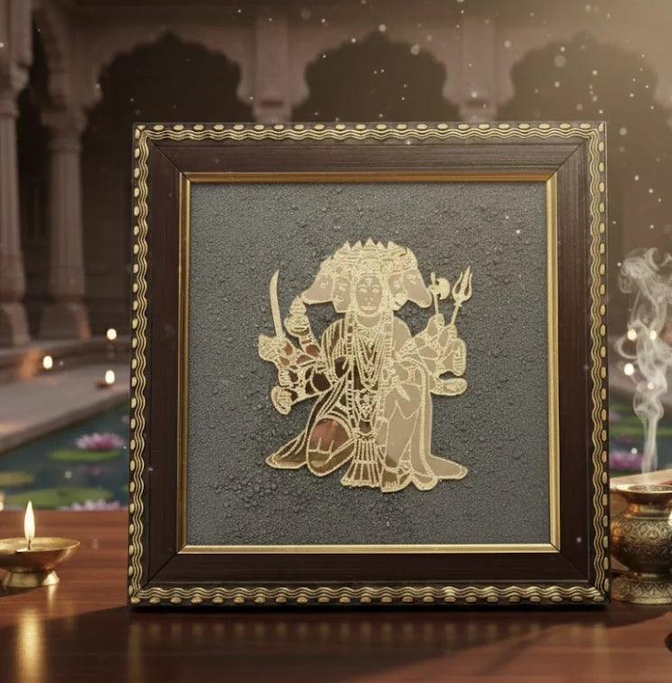 Hanuman Ji Pyrite Frame