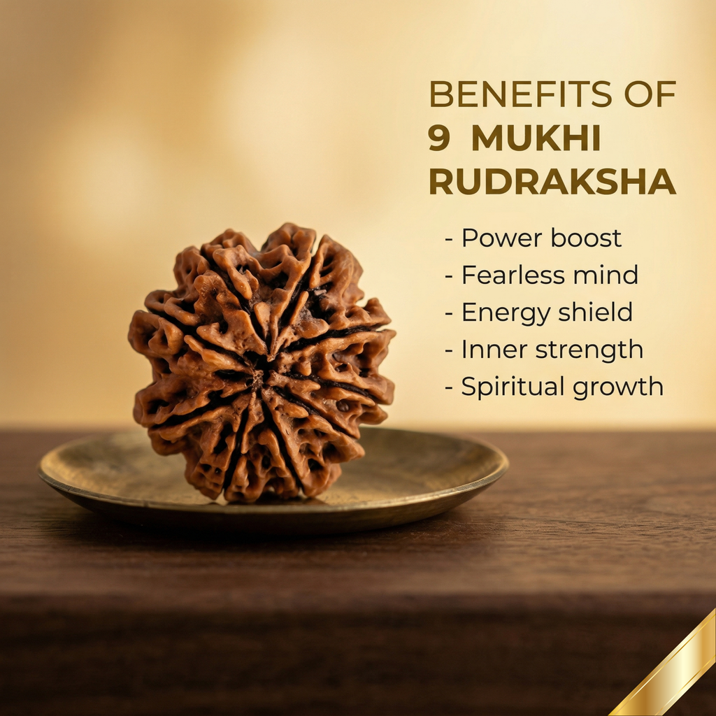 Natural 9 Mukhi Rudraksha (Nepali)