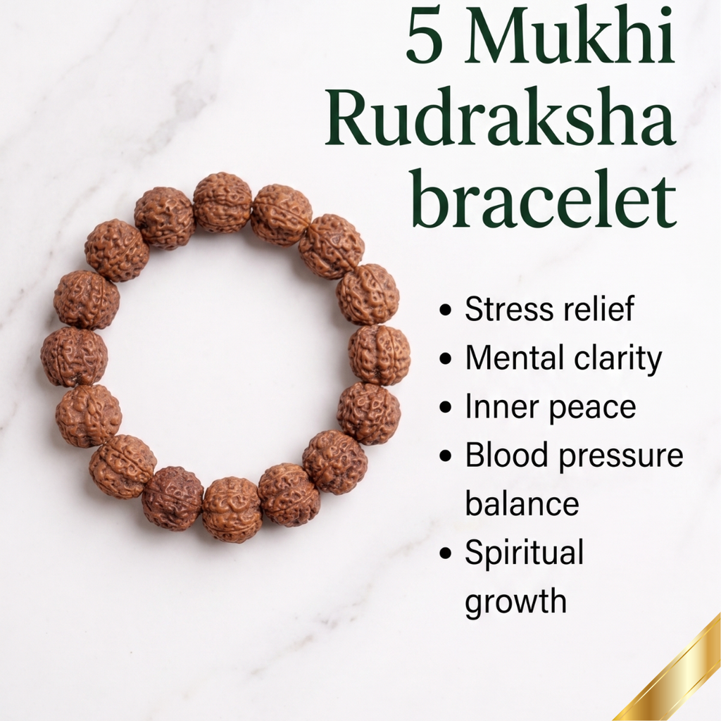 5 Mukhi Rudraksha Bracelet