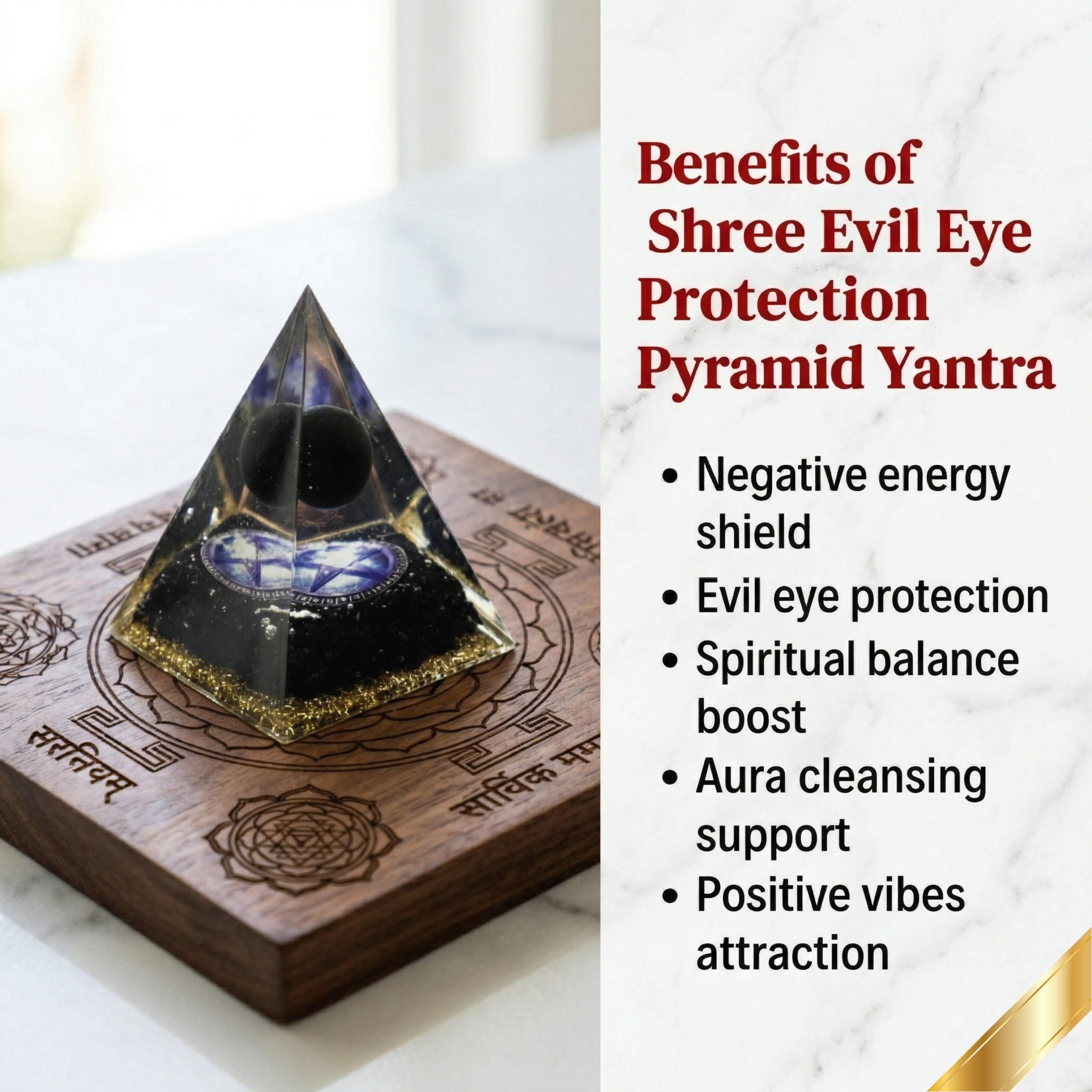 Evil Eye Protection Pyramid Vastu Yantra
