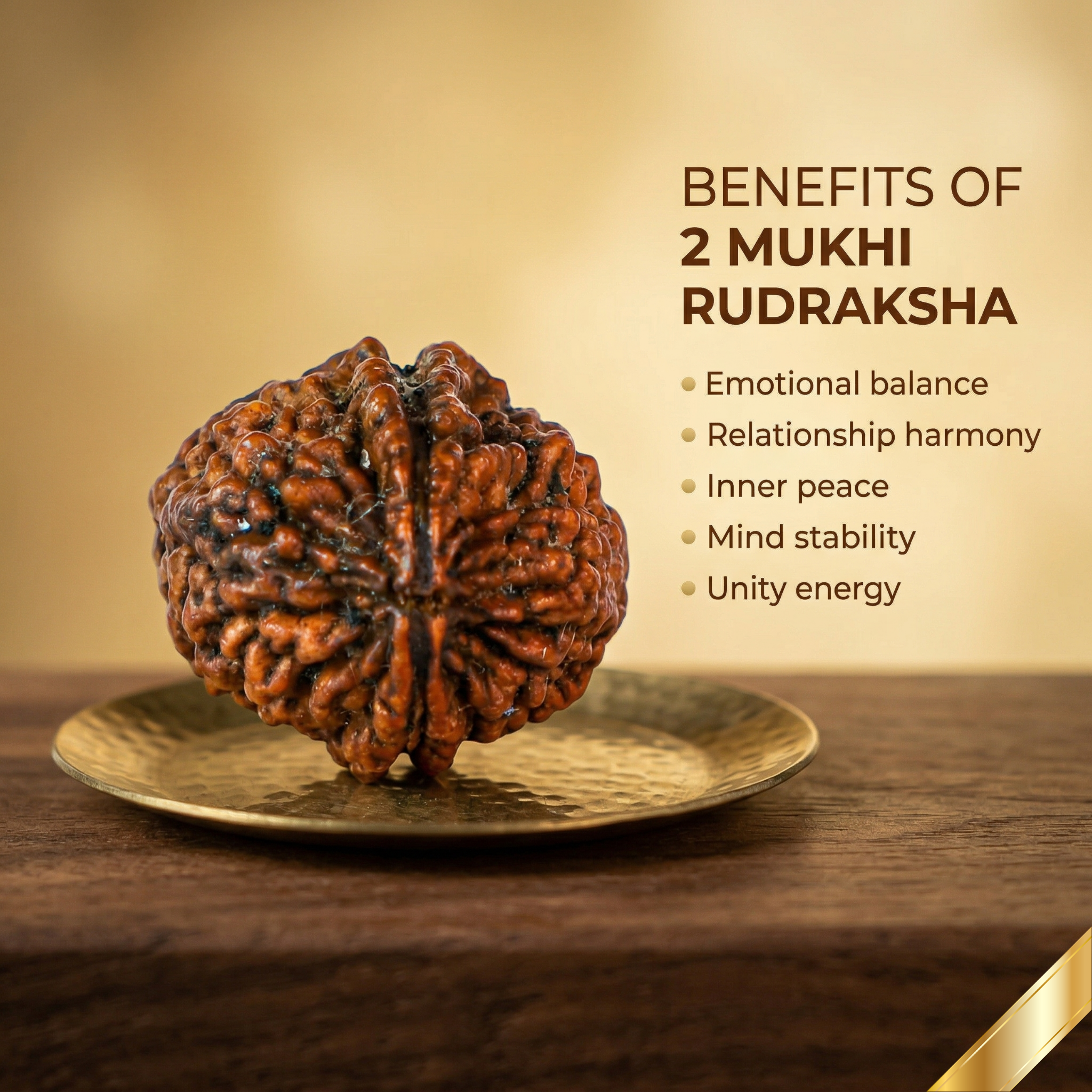 Natural 2 Mukhi Rudraksha (Nepali)